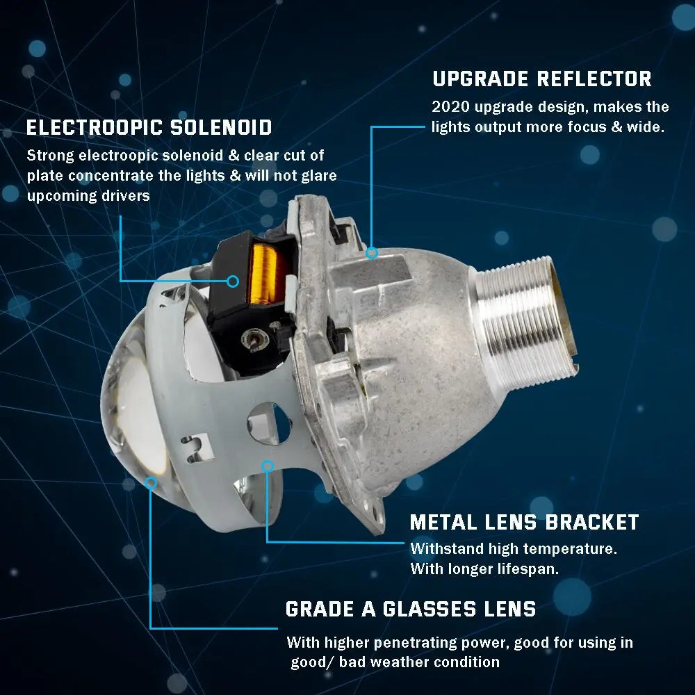 H4 Bixenon Projector Lens For Hella - Phoenix Auto Lighting