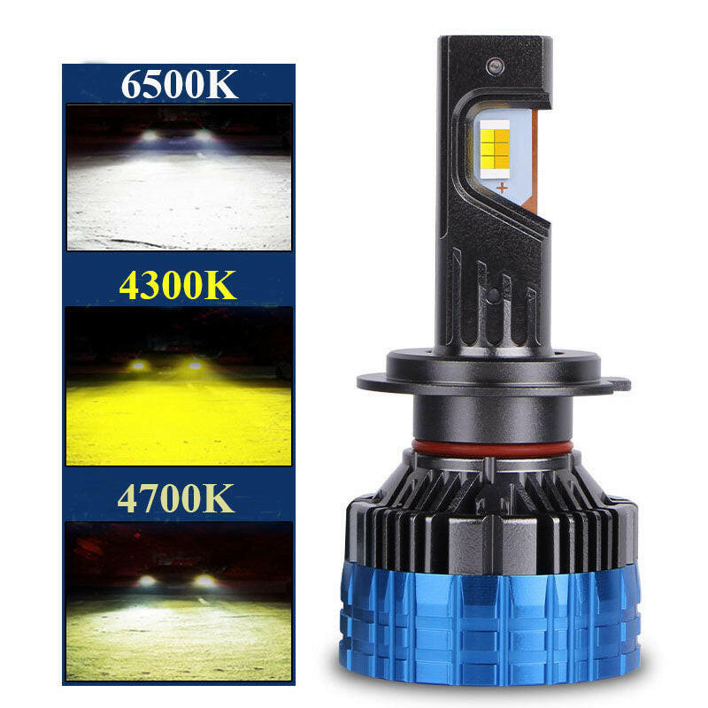 Tricolor Car LED headlight bulb 6500K 4300K 4700K - Phoenix Auto Lighting