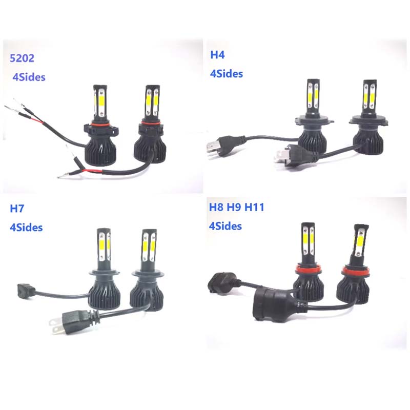 4 Sides LED Headlight Bulbs