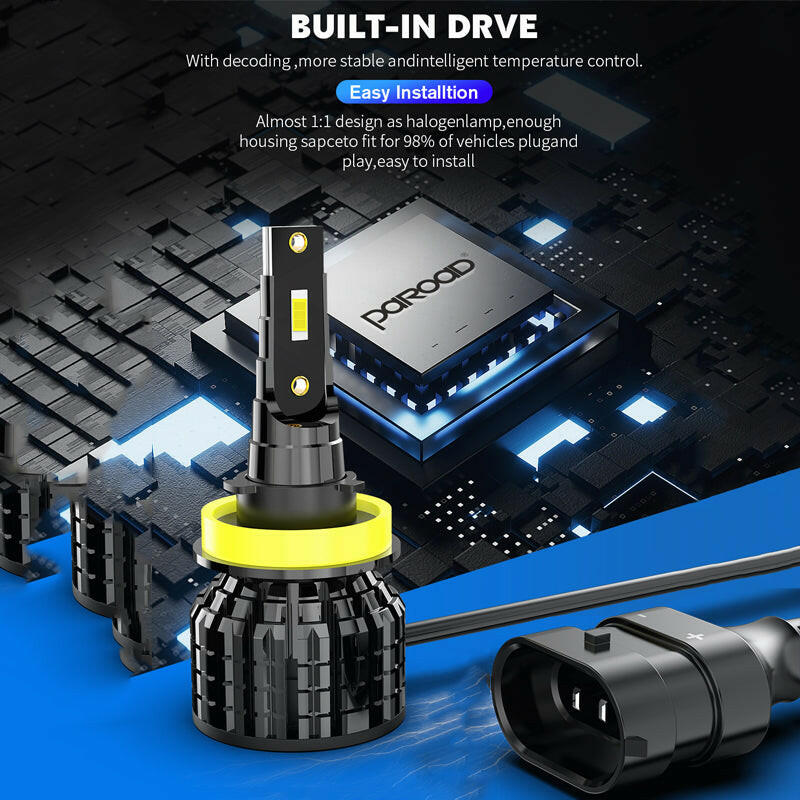 H11 LED Headlight Bulb Error Free Turbo LED Car Lamps - Phoenix Auto Lighting