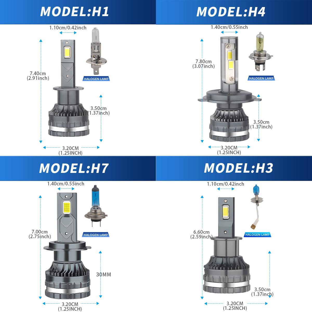 H1 Led Replacement Headlight Bulbs