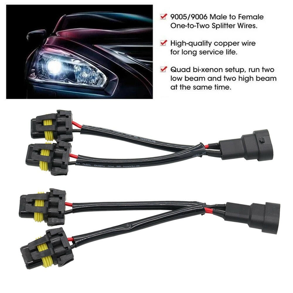 Headlight Splitter Wires Cable Plug - Phoenix Auto Lighting